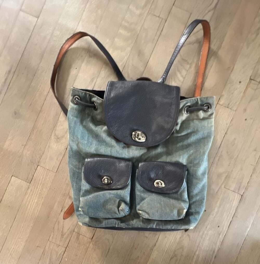 Coach Billie Turnlock Rucksack Backpack in Denim and Leather